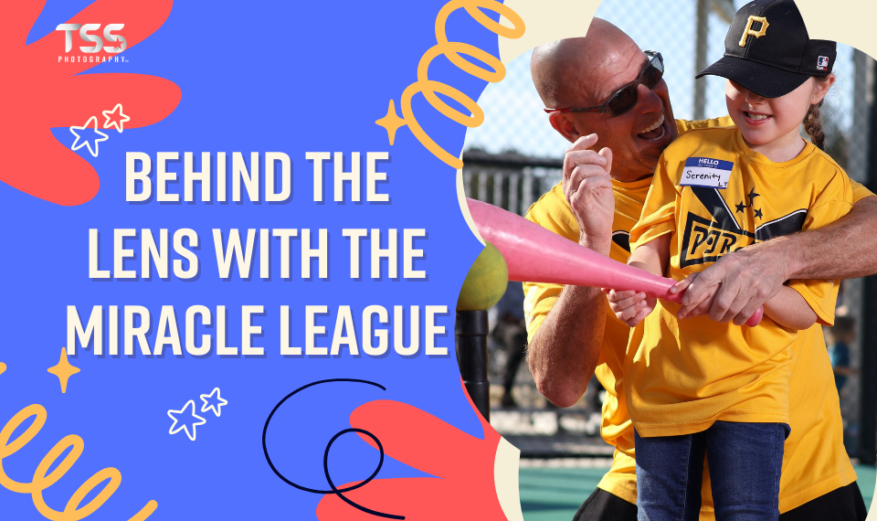 Wilmington Miracle League community sports photography graphic featuring inclusive youth athletics and event coverage by TSS Photography