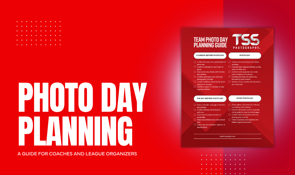 Graphic promoting school photo day planning tips and photography preparation services by TSS Photography