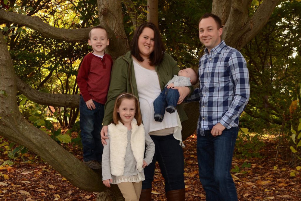 Lindsay Verdun pictured with her family